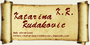 Katarina Rudaković vizit kartica